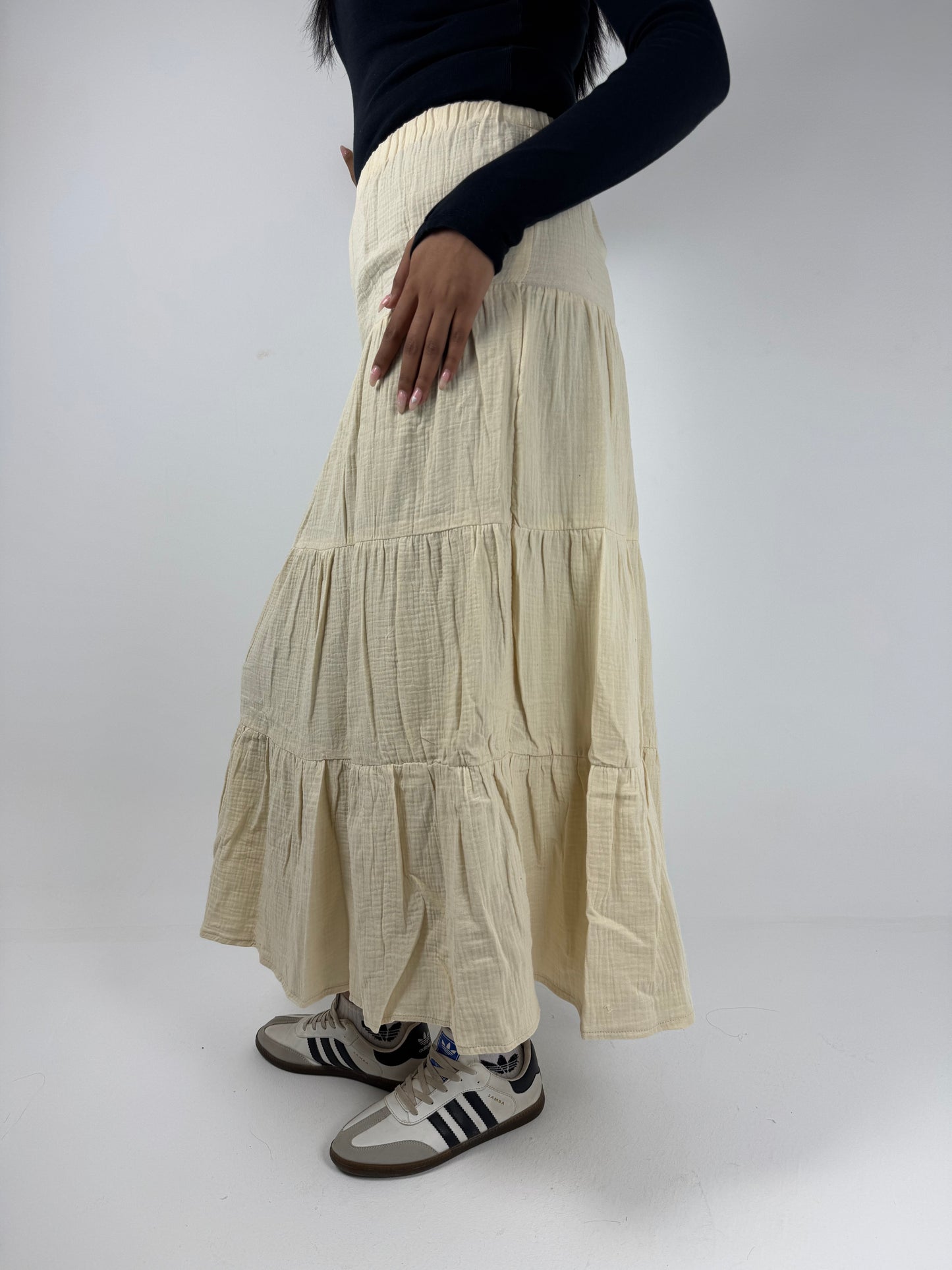 LINEN SKIRT ( BEIGE )
