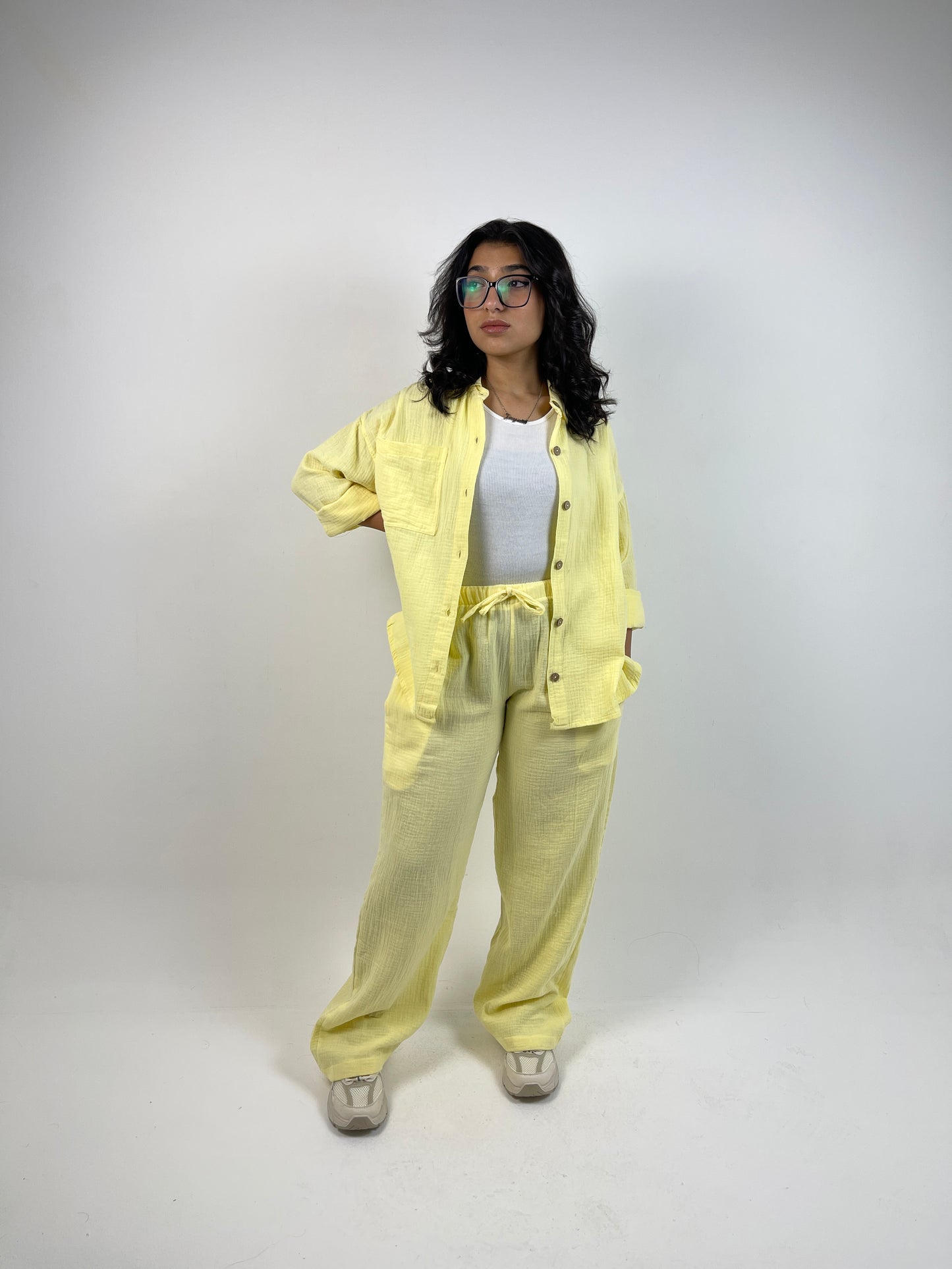 LINEN SUIT ( YELLOW)