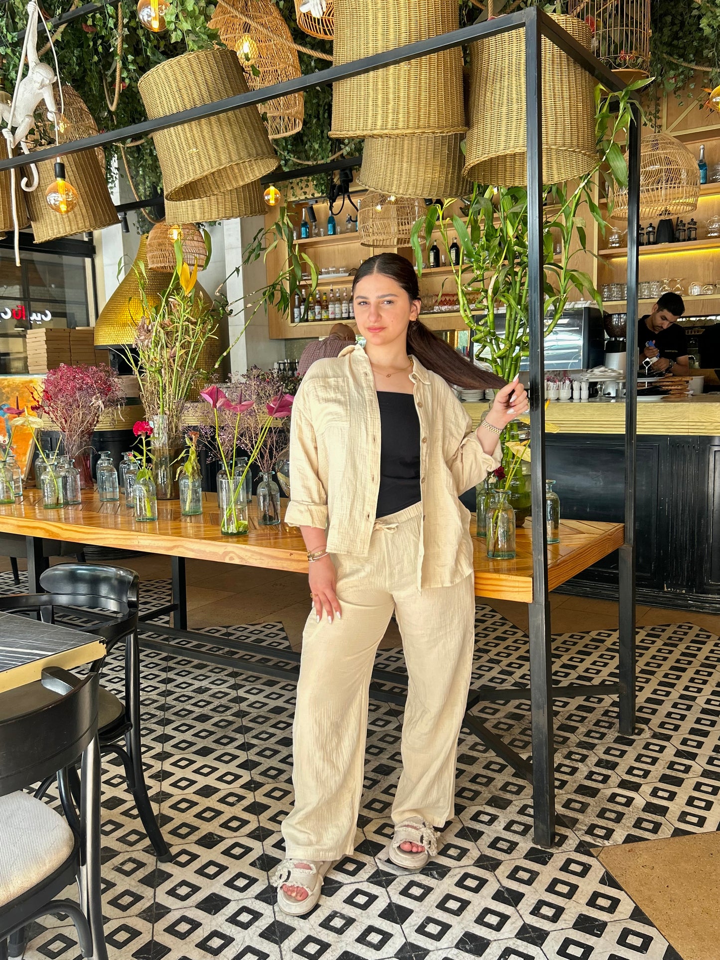 LINEN SUIT ( BEIGE )