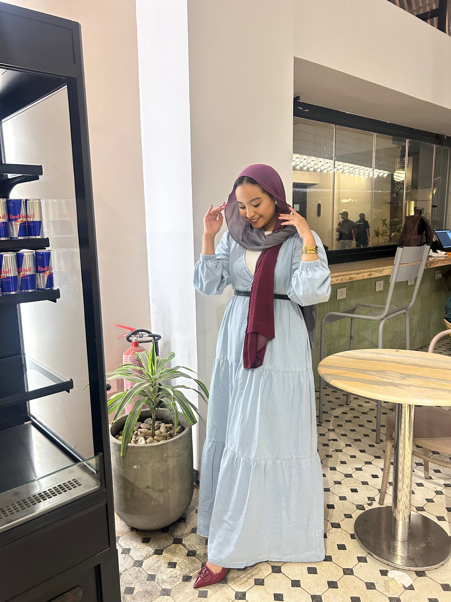 DENIM DRESS ( LIGHT BLUE )