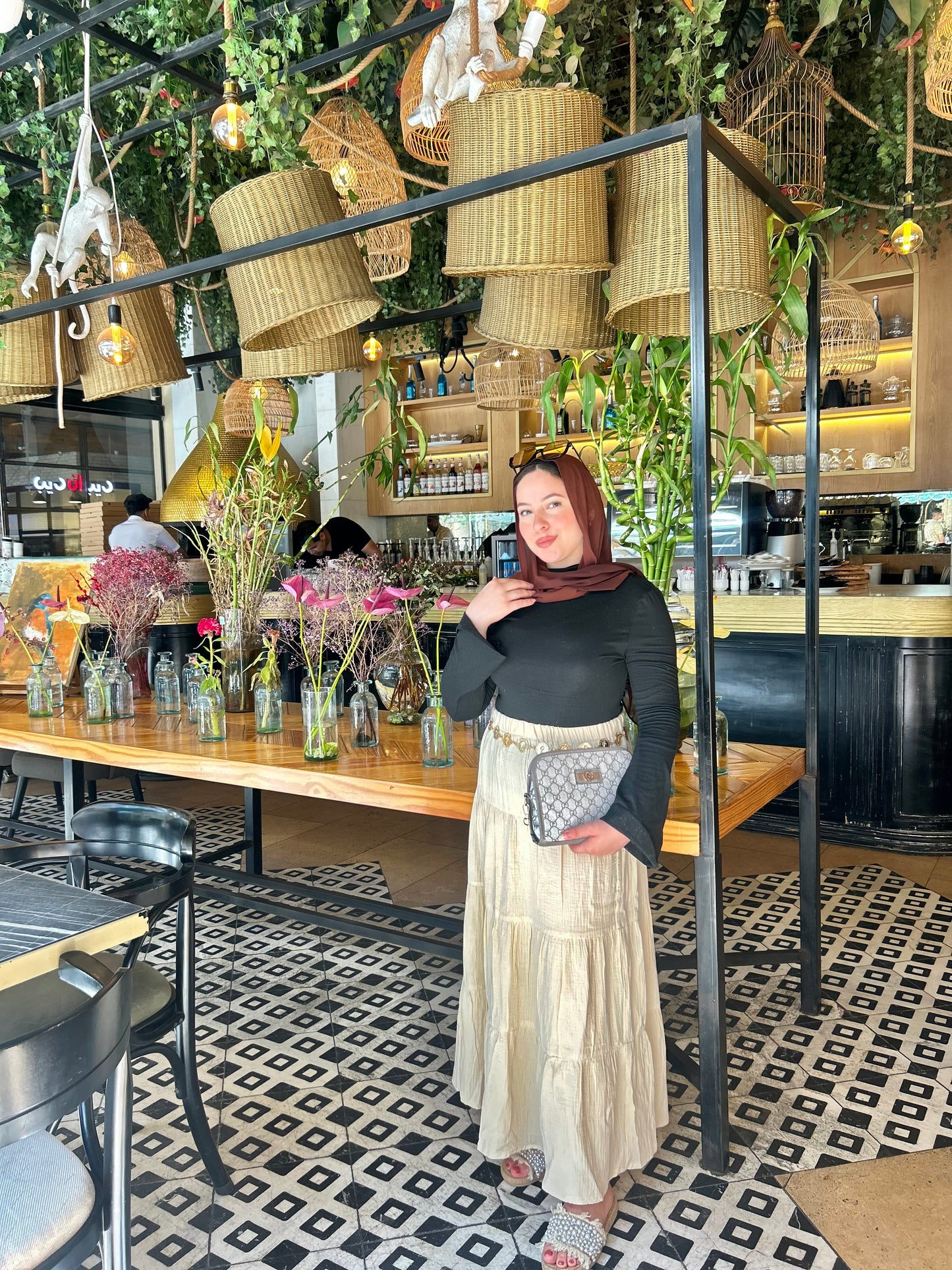LINEN SKIRT ( BEIGE )