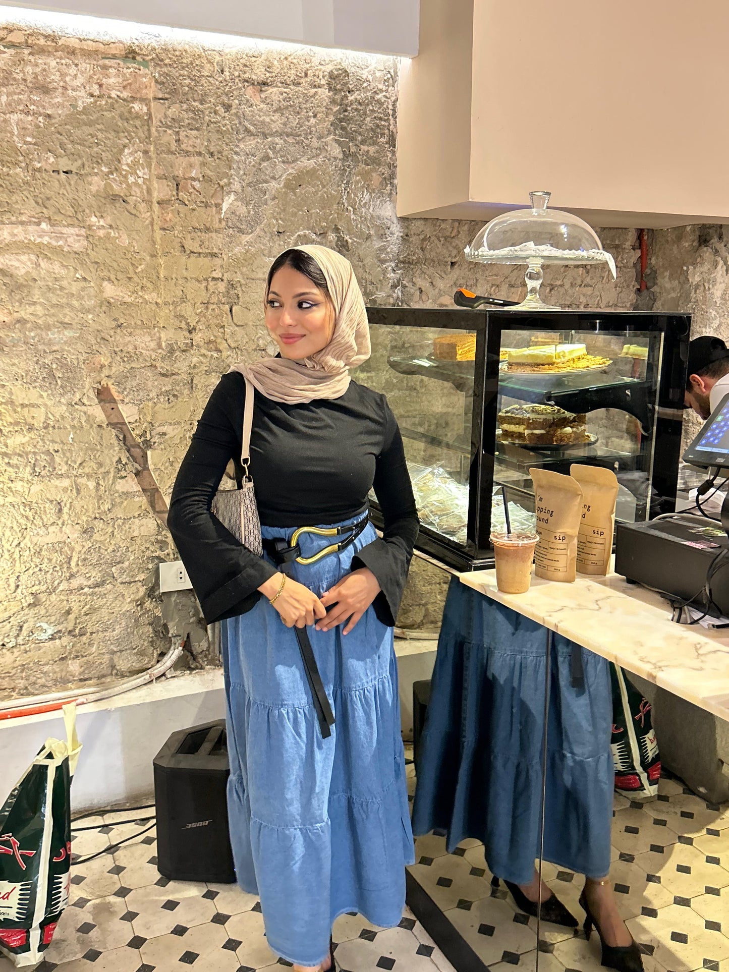 DENIM SKIRT ( BLUE )
