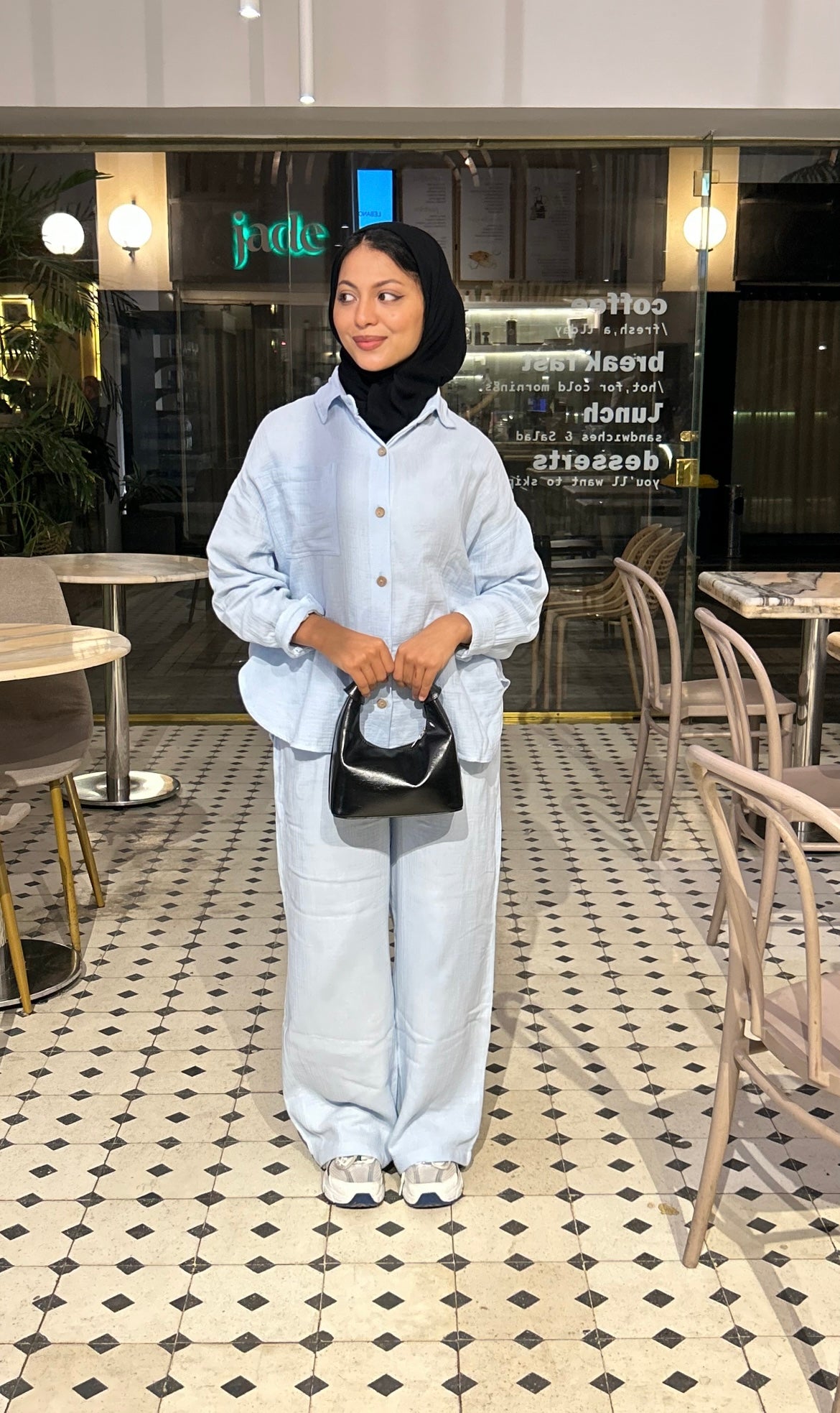 LINEN SUIT ( BABY BLUE )