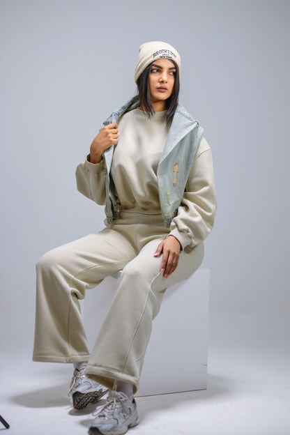 Oversized Cotton Suit - Beige