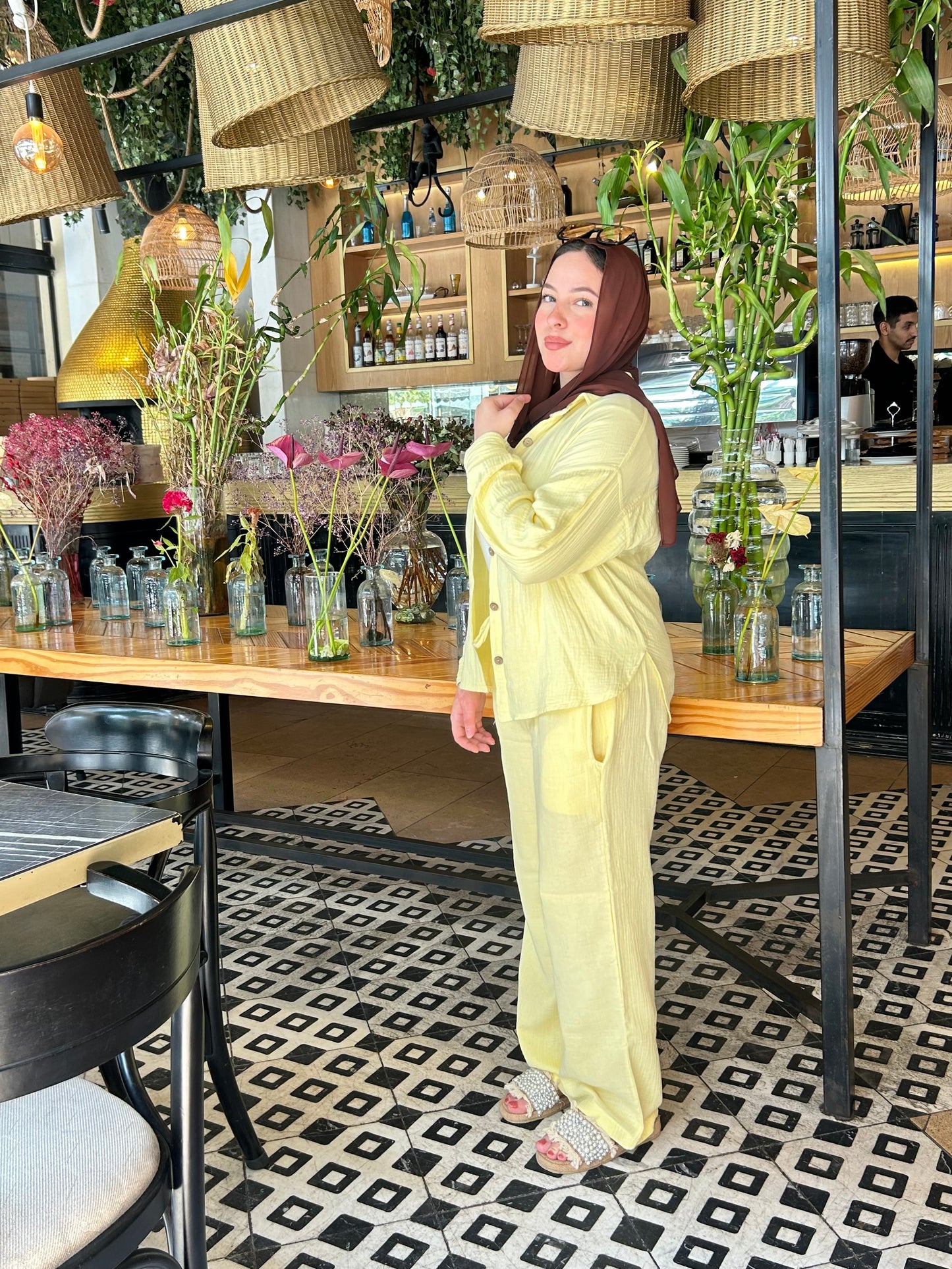 LINEN SUIT ( YELLOW)