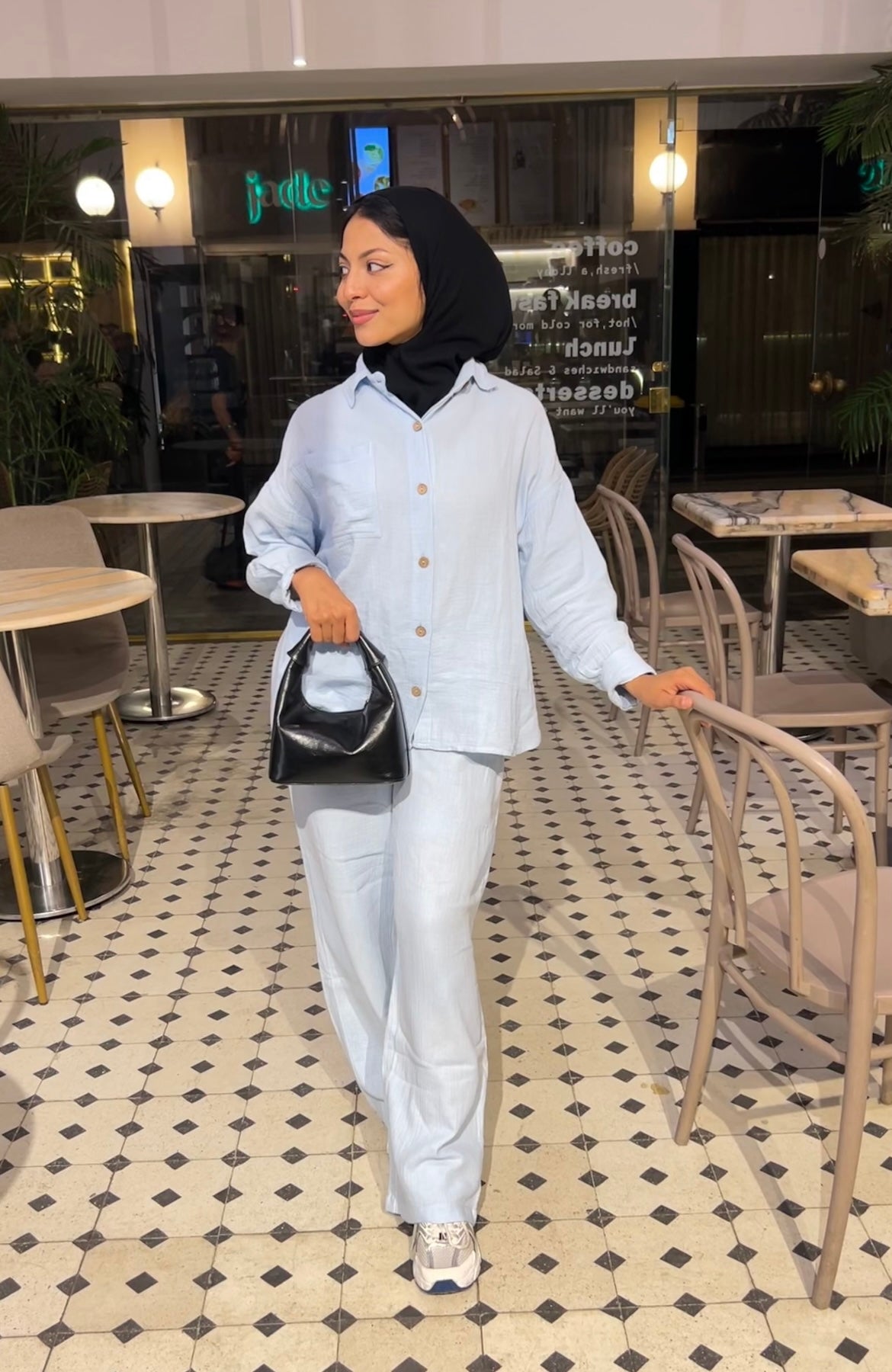 LINEN SUIT ( BABY BLUE )