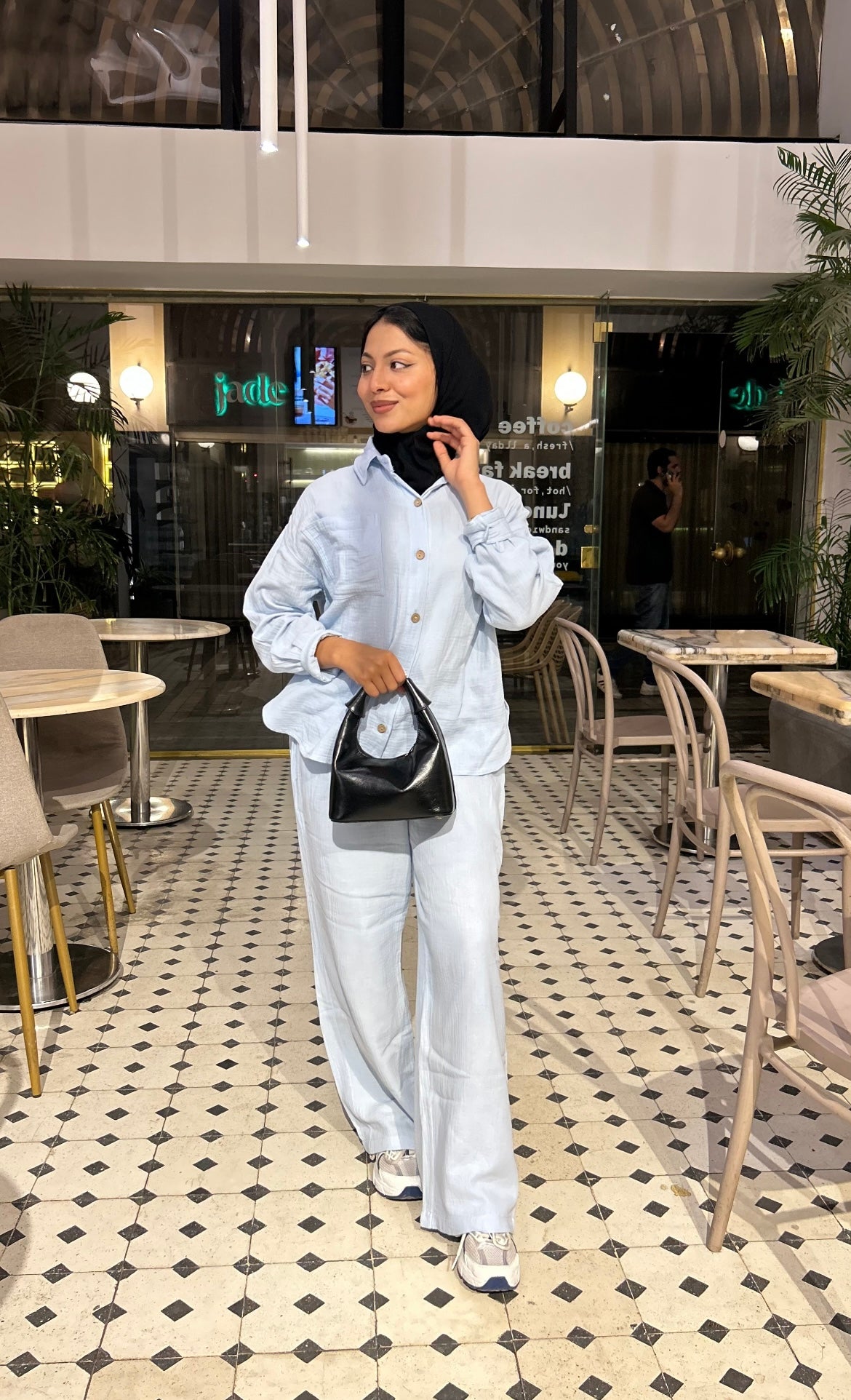 LINEN SUIT ( BABY BLUE )
