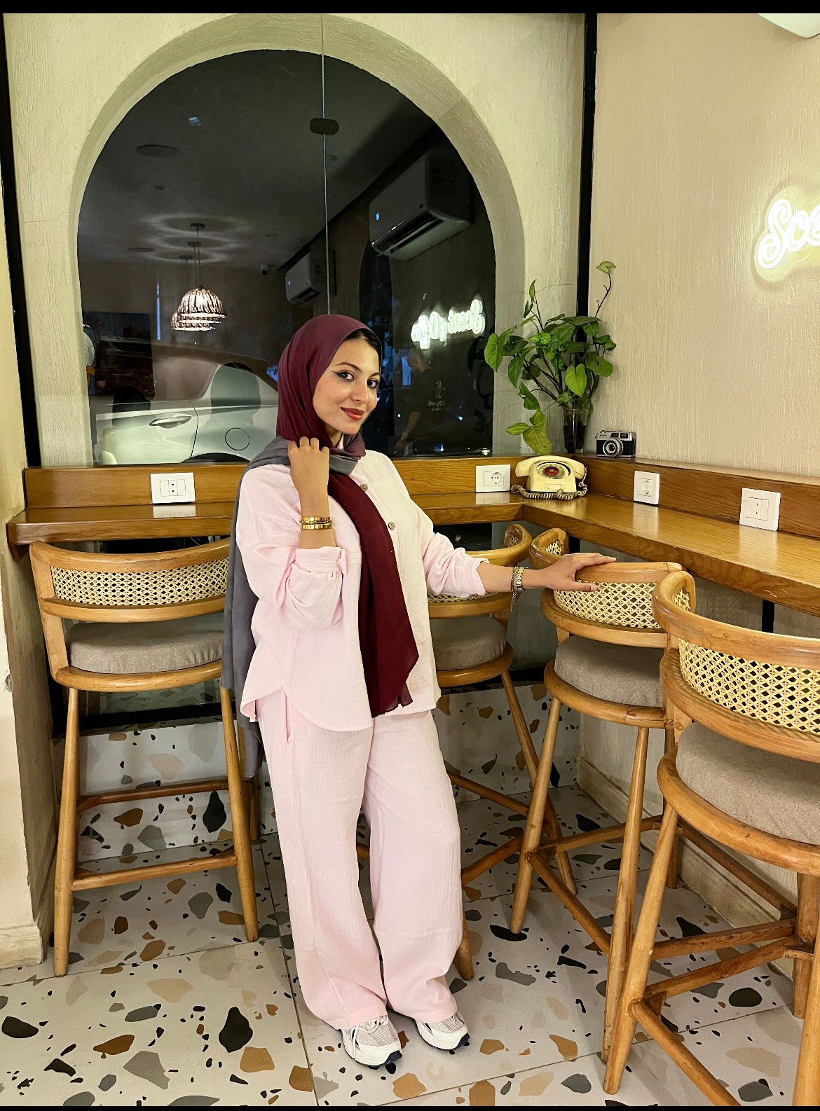 LINEN SUIT ( PINK )