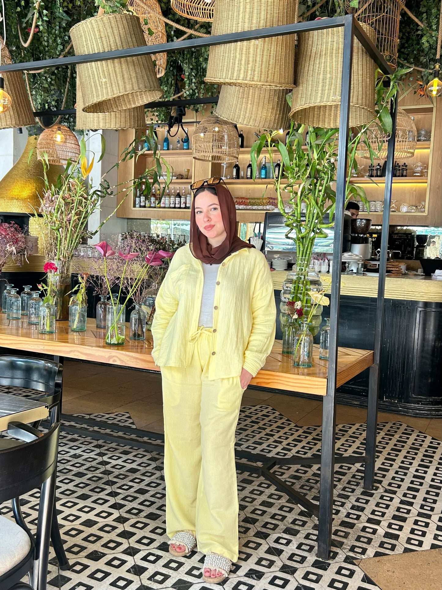 LINEN SUIT ( YELLOW)