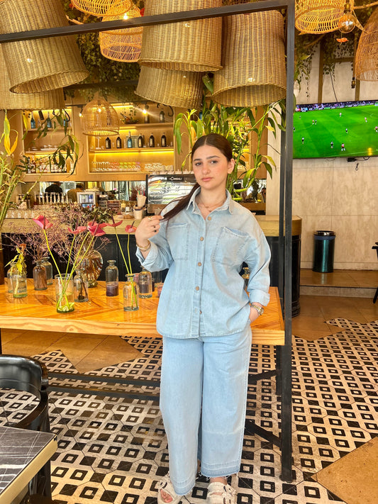 DENIM SUIT ( light blue )