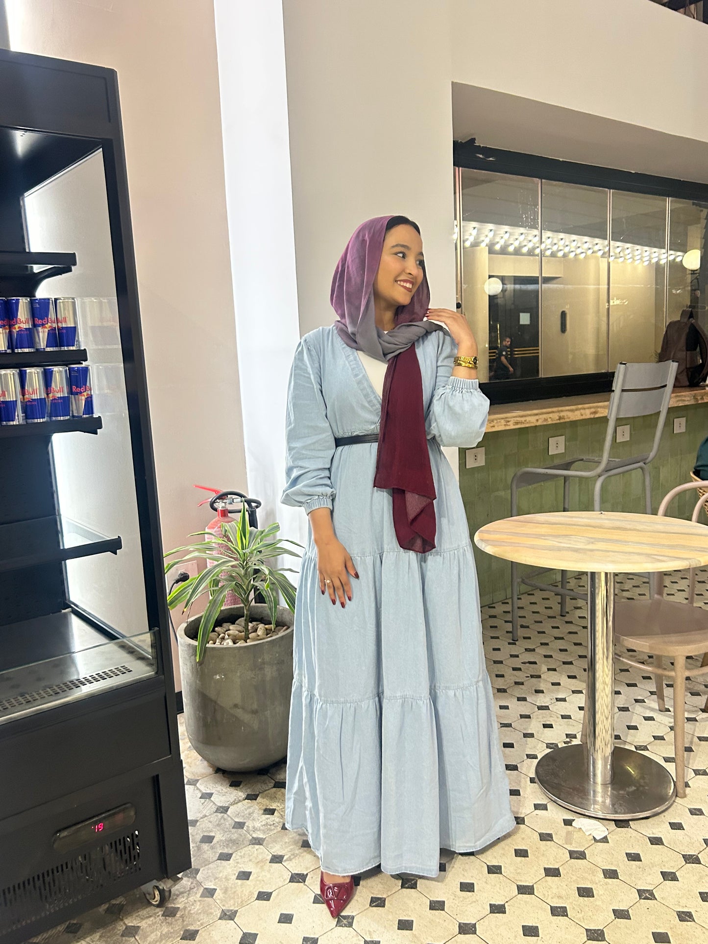 DENIM DRESS ( LIGHT BLUE )
