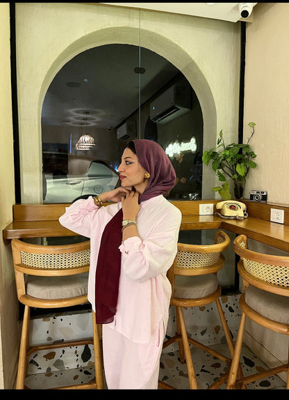 LINEN SUIT ( PINK )