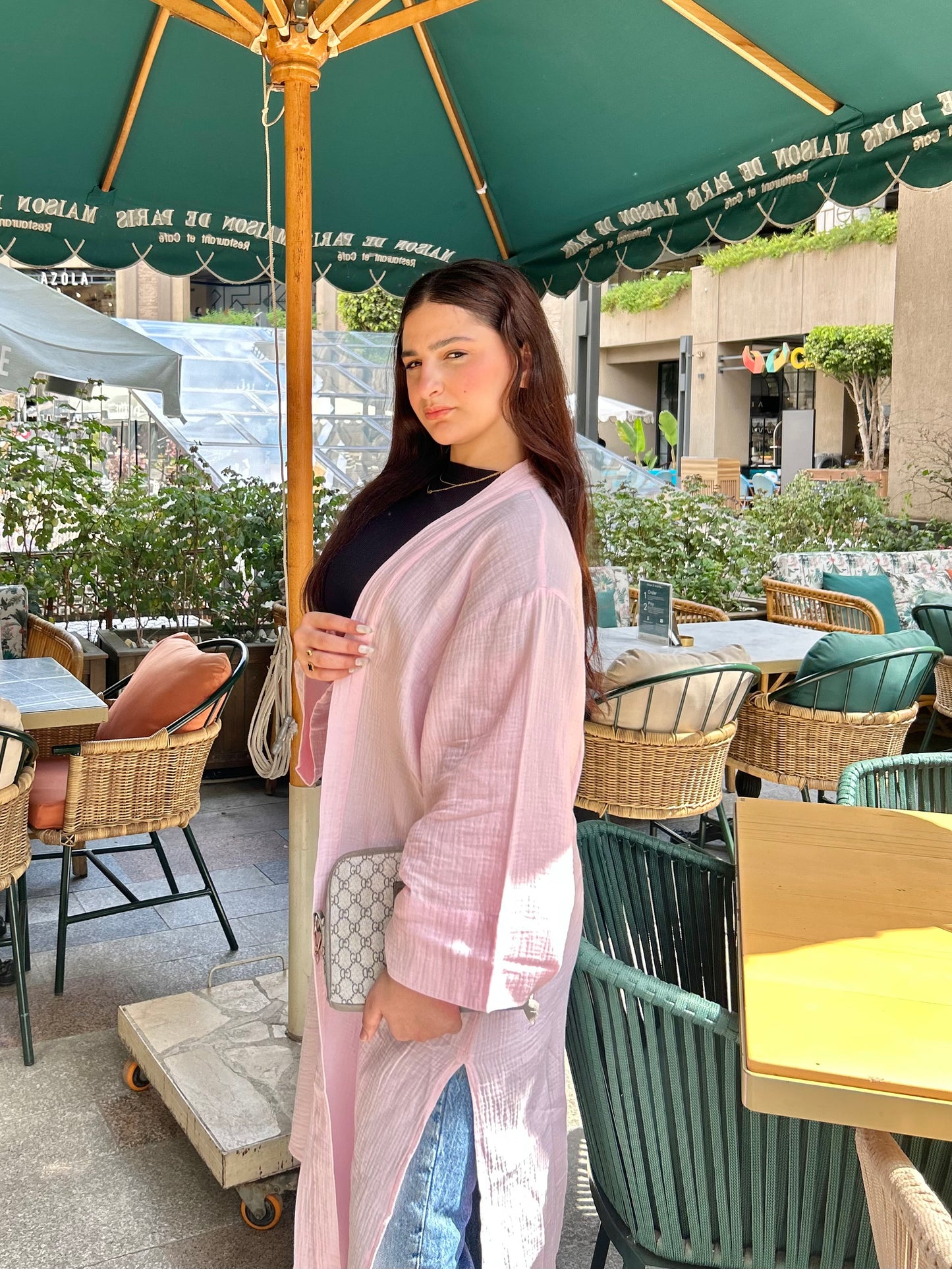 LINEN CARDEGAN ( BINK )
